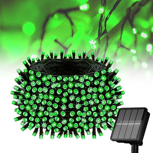 Solar String Lights for Outside, 39Ft 100 LED Solar String Lights Outdoor with 8 Modes，Solar Lights for Outside Waterproof for Yard, Fence,Balcony, Party,Christmas Tree Decorations (Green)