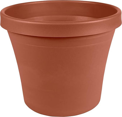Bloem Terra Resin Saucer Tray: 8" Bottom Width - Matte, Durable, Ribbed Bottom, Indoor and Outdoor, Fits 10" Terra Pots, Terra Cotta