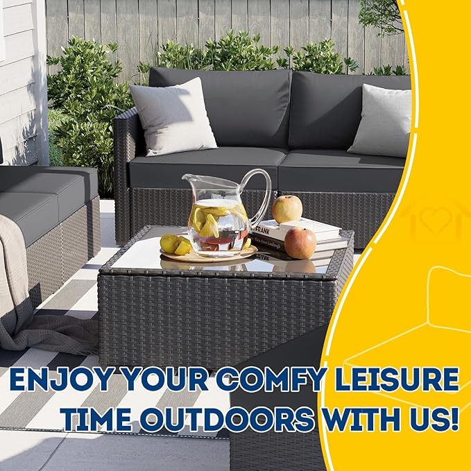 AAAAAcessories Outdoor Seat Cushions for Chairs, Fade-Resistant, Waterproof Patio Furniture Replacement Cushions, 23.5" x 25.5" x 5" + 23.5" x 13.5", Dark Gray