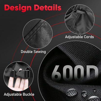 Zettum Stackable Patio Chair Cover - 600D Outdoor Chair Cover Waterproof & Heavy Duty, Lawn Furniture Stacking Seat Cover for 4 - 6 Outdoor Stackable Dining Chairs - 28 x 36 x 47 Inch