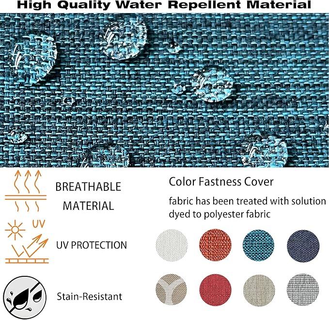 COZYVIDA Outdoor/Indoor 23.5x25 inch Deep Seat Patio Cushions Set of 2 Resilient Foam Filling Water Repellent Stain-Resistant UV Resistant Weather Resistant Patio Cushions Malachite