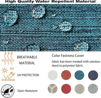 COZYVIDA Outdoor/Indoor 23.5x25 inch Deep Seat Patio Cushions Set of 2 Resilient Foam Filling Water Repellent Stain-Resistant UV Resistant Weather Resistant Patio Cushions Malachite