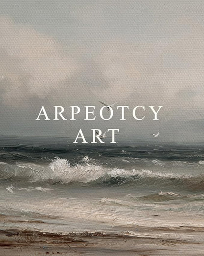 ARPEOTCY Extra Large Vintage Framed Wall Art, 36x54 Inch Coastal Ocean Gulls and the Sea Hanging Canvas Prints Scroll Wall Art Decor for Living Room Bedroom, Retro Scenery Pictures Above of Bed