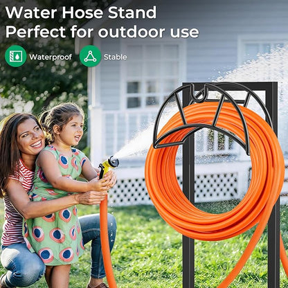 TomCare Garden Hose Holder Heavy Duty Water Hose Holder Holds 160 FT Hoses Freestanding Hose Reel Outdoor Hoses Storage Hanger for Outside Yard