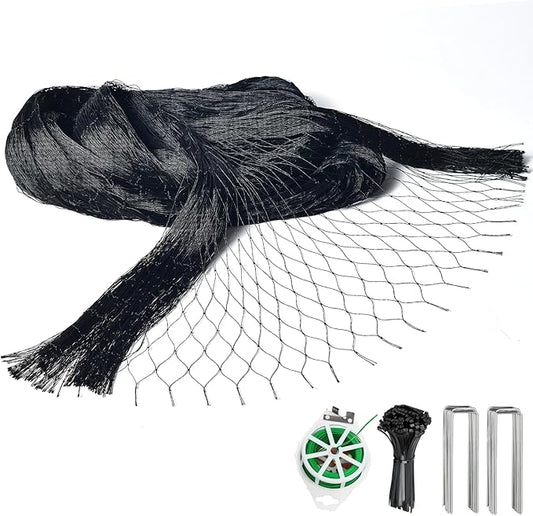 18 x 50 FT Bird Netting for Garden, 1" Square Mesh Size Heavy Duty Nylon Chicken Coop Netting for Blueberry Bushes, Fruit Trees and Vegetable Against Birds, Deer, Squirrels (18X50FT)