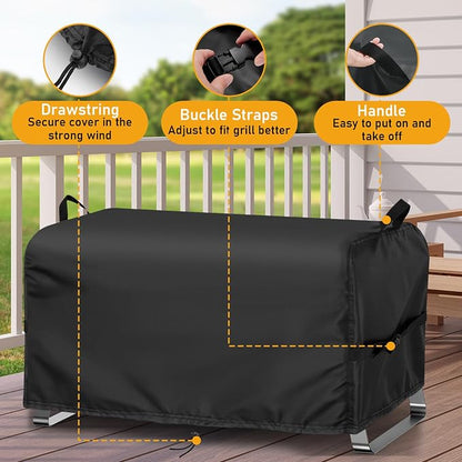 Grill Cover for ONLYFIRE 3 Burner Portable Gas Grill GS307, 25inch Outdoor BBQ Grill Cover Waterproof for Cuisinart CGG-306,Nexgrill 820-BC002-25 L x 18" W x 15" H