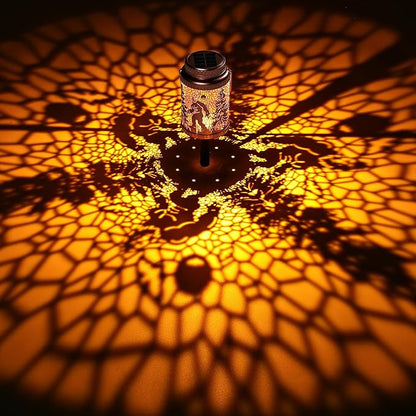 Cooo 2 Pack Solar Lanterns Outdoor Waterproof Wild Man Rose Gold Solar Pathway Lights Landscape Path Lights Christmas Lights Gifts for Women Mom Grandma for Garden Yard Patio Backyard Porch Decor