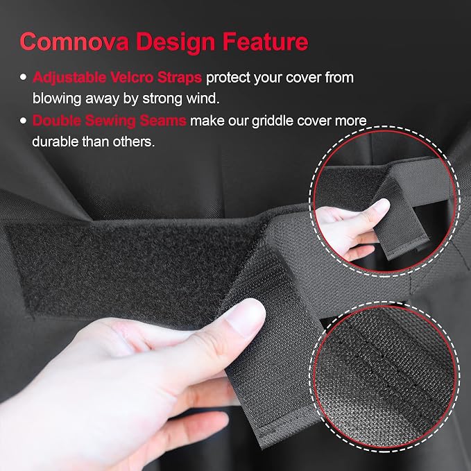 Comnova Grill Cover for Traeger Timberline 850 - Premium Wood Pellet Smoker Cover for Traeger Waterproof & Heavy Duty, 600D Pellet BBQ Accessory for Treager Timberline 850 Grills (BAC359)