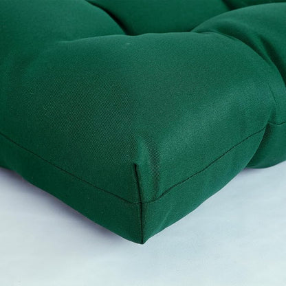 ARTPLAN Outdoor Chair Cushions,Set of 4,19"x19"x4" Patio Seat Pad Cushions with Ties,Wicker Tufed Outdoor Cushions for Patio Furniture,Invisible Green