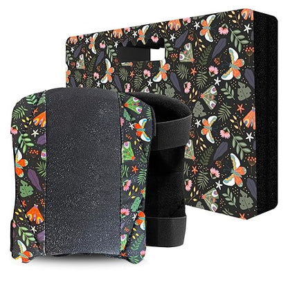 Garden Kneeling Pad and Knee Pads for Women, Lightweight Waterproof KneePads for Gardening, Anti Slip Leather Foam Padding Knee Protector for Flooring and Carpet Cleaning, House work, Gardening Maintain, Butterfly
