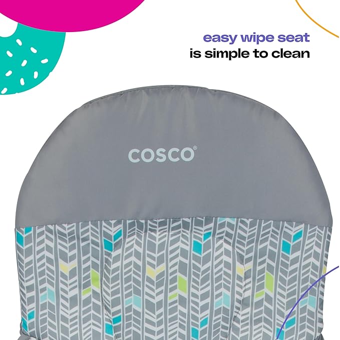Cosco Kids Highchair for Baby, Simple Foldable High Chair, Convenient, Lightweight, and Compact Design, Elephant Puzzle