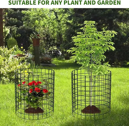 8 Packs Round Plant Protector from Animals,Metal Wire Mesh Garden Plant Cages for Outdoor Gardening Supplies, Garden Protection Rabbits Chickens Ducks for Vegetables, Flowers, Shrubs (16'' x 12'')