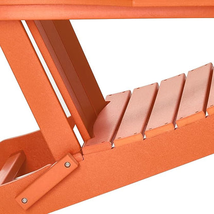 WestinTrends Malibu Malibu Outdoor Folding Poly Adirondack Chair (Set of 8), Orange
