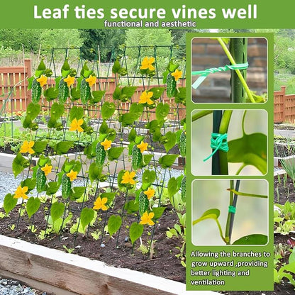2 Pack Cucumber Trellis for Raised Garden Bed, 42"X 16" A-Frame Garden Trellis, Metal Climbing Plants Support Trellis for Tomato, Beans,Vegetables