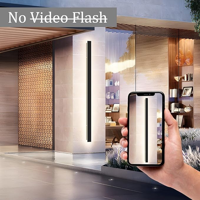 2 Pack 47.2In Long Outdoor LED Wall Lights IP65 Waterproof Black Modern Exterior Light 3000K for Courtyard Patio Porch