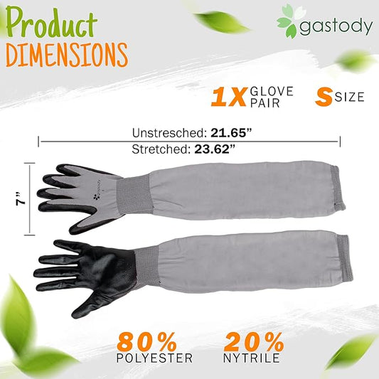 Long Sleeve Gardening Gloves Women and Men - Long Cuff Garden Gloves, Multipurpose Heavy Duty Outdoor and Indoor