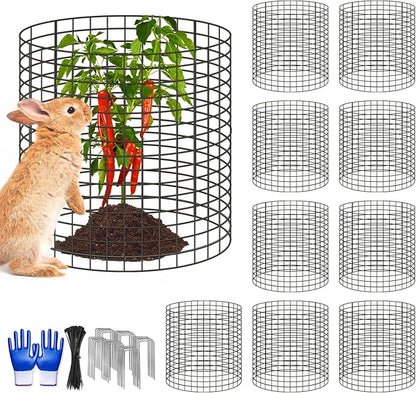 10 Pcs 11.8"x 11.8"/11.8"x 19.6" Available Chicken Wire Cloches for Plants, Plant Protector from Animal, Garden Covers Netting Iron Wire Mesh to Protect Plants Vegetables from Rabbit Squirrel Chicken