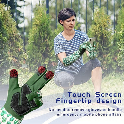 Schwer Gardening Gloves for Women, Rose Pruning Gloves with Reinforced Fingertips & Palm, Touchscreen, Breathable Long Garden Glove for Yard, Gardening Essentials & Supplies, Gifts for Gardener, XL