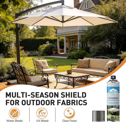 BERlOVE Outdoor Fabric Protector Spray: Waterproof & UV Protection for Patio Furniture, Upholstery, Cushions, Umbrellas and More– Durable Water Shield, 12.8oz