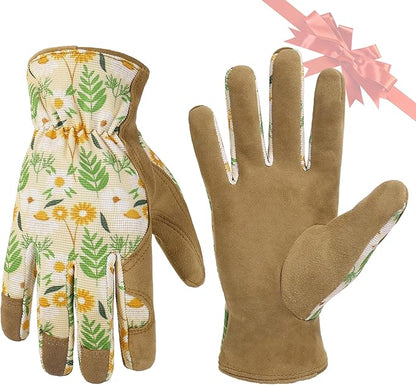 HANDLANDY Women Safety Work Gloves Utility Touch Screen Working Grip Glove for Yardwork Gardening Breathable Mechanic Gloves