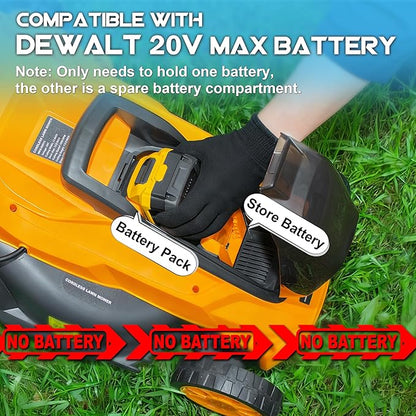 Cordless Lawn Mower (No Battery) Compatible with Dewalt 20V Max Battery, 13" Electric Lawn Mower with 5 Heights Adjustment, Brusless Electric Mower for Garden, Yard