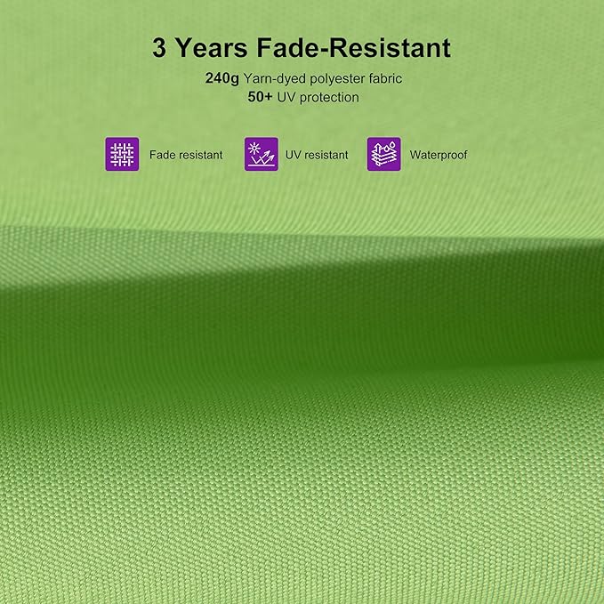 PURPLE LEAF 9' X 11.5' Rectangle Cantilever Umbrella with Base Patio Umbrella Outdoor Aluminum Offset Hanging Umbrella with 360-degree Rotation for Pool Garden Backyard Deck, Green