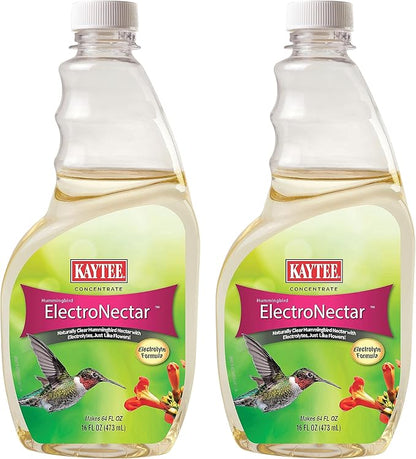 Kaytee Hummingbird ElectroNectar Wild Bird Food, 16 oz Concentrate 2 Pack, Makes 128 oz of ElectroNectar