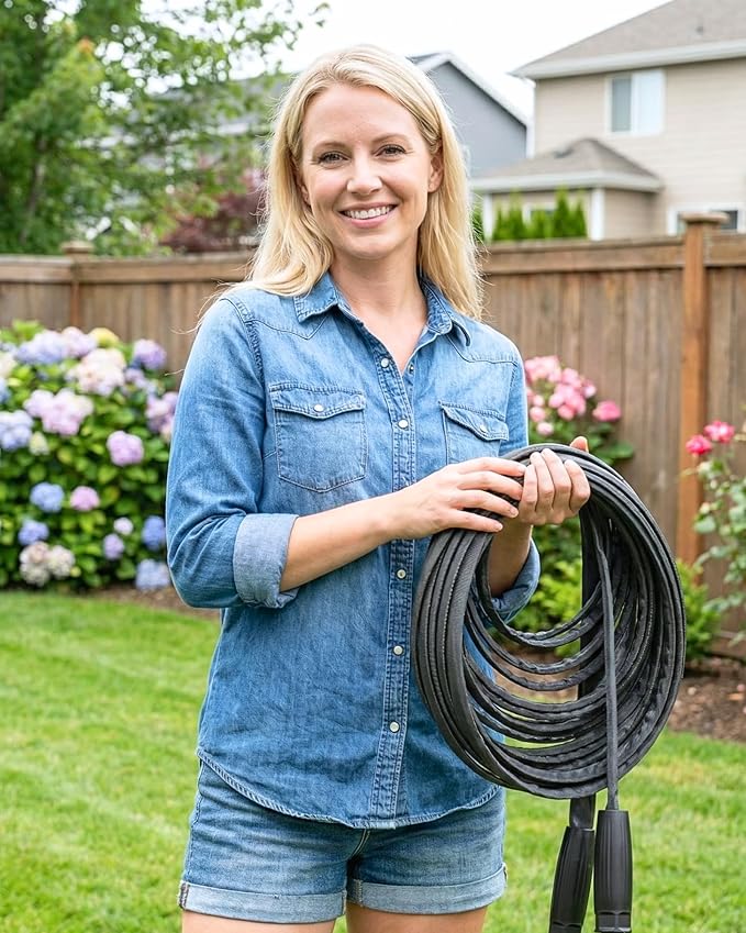 Lightweight Garden Hose 100FT, Flexible Kink Resistant Water Hose, Non-Expanding Heavy Duty for Lawns RV Gardening and Outdoor, 5/8 inch