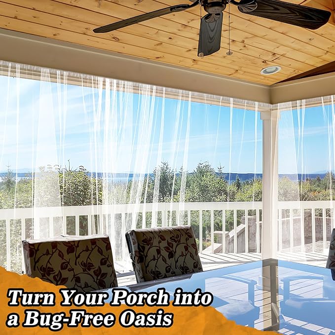 ANPHSIN 33x10ft Ultra fine Mosquito Net for Patio - Mesh Netting Screen for Outdoor Garden Porch Balcony, Protects Skin & Plants from Bugs, Birds, White