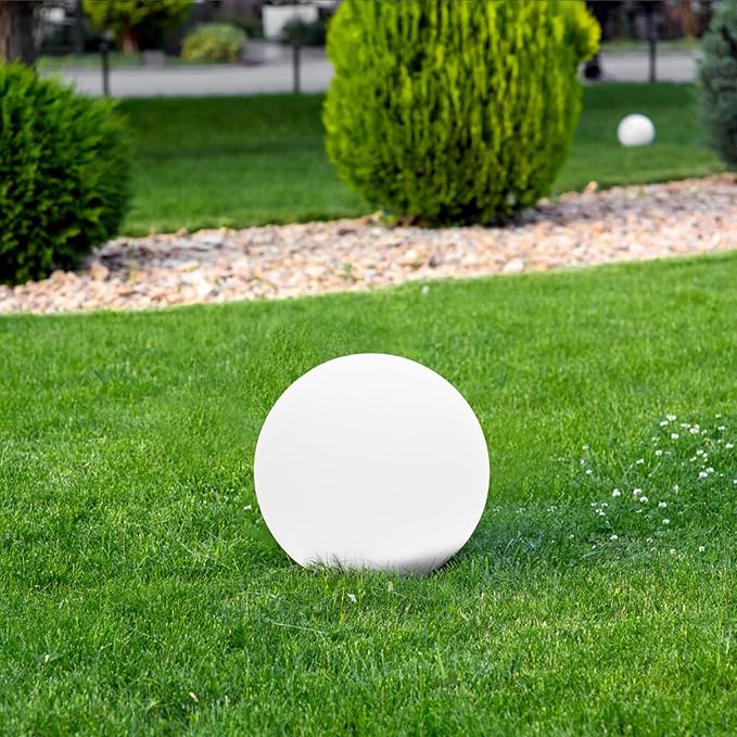 UPKOCH Waterproof RGB Garden Light: Rechargeable LED Globe Orb Lamps Color Changing RGB Orb Light for Outdoor Lawn Patio Yard Party Decoration