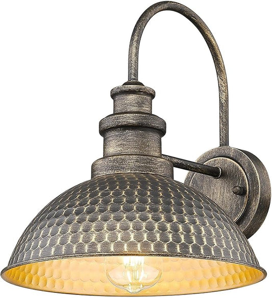 Outdoor Farmhouse Barn Lights, Anti-Rust Outdoor Wall Sconce, Exterior Wall Lights, Front Door Mounted Lighting Fixture,Vintage Outside Lighting for Porch,Garage,Patio (Vintage Bronze, 1 Pack)