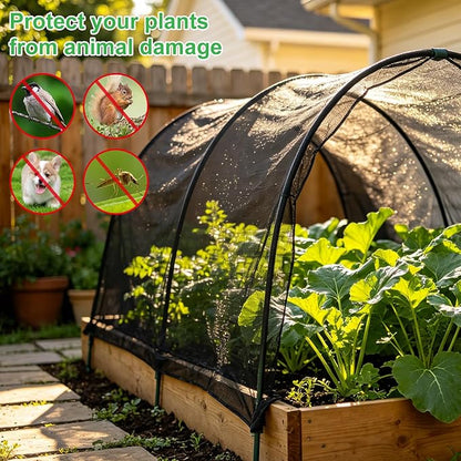 Patio Mosquito Netting, Black 9.8FT×18FT Garden Mesh Netting,Garden Mosquito Net for Plants,Fruits and Vegetables to Repel Flies,Insects & Birds,Mosquito Mesh Screen for Outdoor,Patio,Balcony,Terrace
