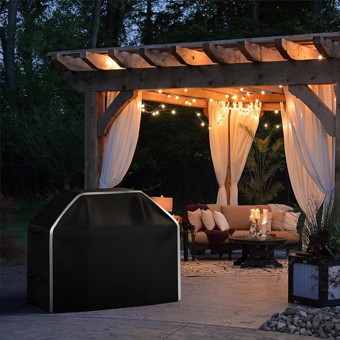 BOLUO Grill Cover for Outdoor Grill 55 inch Heavy Duty 600D, Waterproof BBQ Grill Cover Outside, Barbecue Grill Cover UV & Fade Resistant, Gas Grill Covers for Weber,Nexgrill