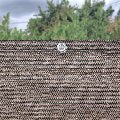 Alion Home© Elegant Privacy Screen Fence Mesh Windscreen for Backyard Deck Patio Balcony Pool Porch Railing - Brown/Mocha (4' x 12')