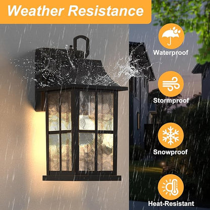 Modern Outdoor Wall Lights 2 Pack, Aluminium Dusk to Dawn Outdoor Lighting, Exterior Wall Lantern Waterproof Porch Light, Outside Light for House, Garage, Patio (Oil-Rubbed Bronze)