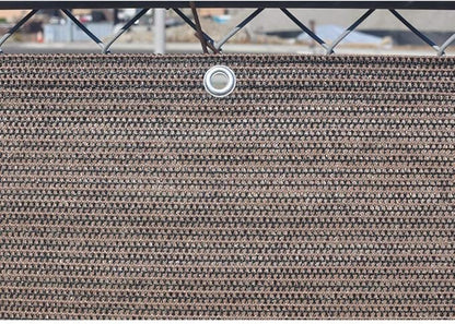 Alion Home Elegant Privacy Screen Windscreen Mesh for Balcony, Backyard, Deck, Patio, Fence, Pool, Porch, Railing - Brown/Mocha (6' x 5')