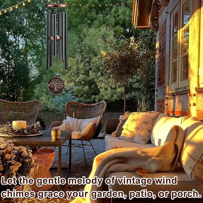 Memorial Wind Chimes for Outside, Sympathy Gifts for Loss of Loved One, Memorial Gift for Loss of Mom Dad Grandparent, Vintage Tree of Life Deep Tone Windchimes Outdoor (DIY 34" Tree of Life)