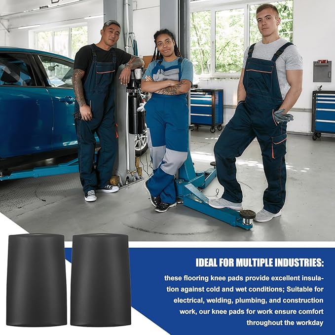 2 Pairs Knee Pads Inserts for Work Pants Double Foam Cushion Knee Pads Inserts for Tactical Pants, 6 x 9 Inches Soft Construction No Strap Knee Pad Soft Inner Liner for Men