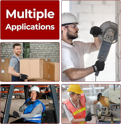HANDLANDY Work Gloves for Men & Women, Utility Mechanic Working Gloves Touch Screen, Flexible Gardening Gloves for Yard