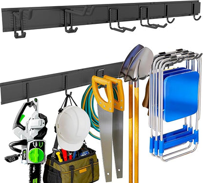 Ultrawall Garden Tool Organizer, 48 Inch Garage Tool Organizer Wall Mount, Heavy Duty Steel Wall Holders for Tools, 400lb Weight Capacity