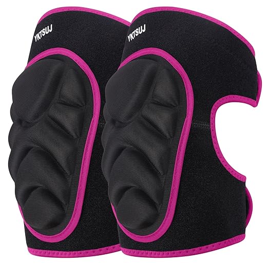Knee Pad Women Men for Gardening House Working, Floor and Carpet Cleaning, Construction Work, Cleaning Knee Pads With High Elastic Fabric Black with Pink Edge S
