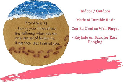 Spoontiques - Garden Décor - Footprints Stepping Stone - Decorative Stone for Garden