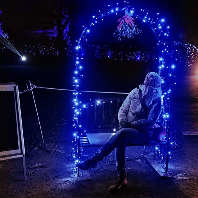 Selarlyt Solar String Lights for Outside, 72Ft 200 LED Solar Fairy Lights with 8 Modes, Solar Powered Fairy Lights Waterproof for Christmas Tree Garden Party Wedding Decor.（Blue）