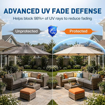 Outdoor Fabric Protector Spray: Heavy Duty Water-Repellent & UV Resistant for Patio Decor Cushions Upholstery Furniture Umbrellas - Invisible Sun and Water Shield, 25.6oz（2pcs）