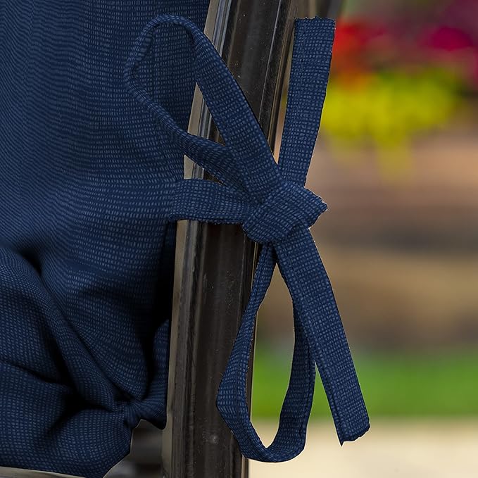 Arden 4-Pack Outdoor Patio Dining Chair Cushion, 20x44, Rain-Proof Seat Pad, Fade-Resistant Outdoor Cushion Sapphire Blue Leala