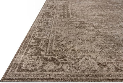 Loloi Magnolia Home by Joanna Gaines Mona Collection MOA-01 Cocoa/Stone 2'-6" x 4'-0" Accent Rug