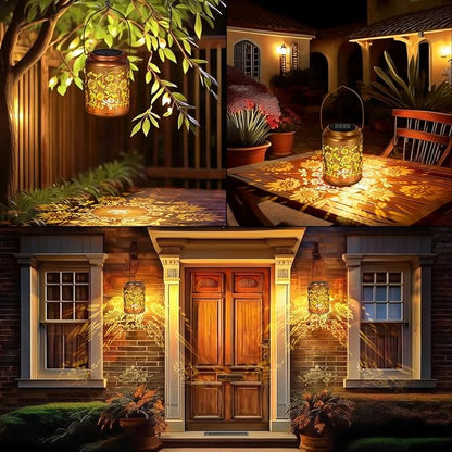 Solar Garden Lights,Sunflower Lanterns Outdoor Decoration, Mothers Day Birthday Gifts for Women Grandma, Garden Decor Hanging Solar Lights Outdoor for Yard, Patio, Backyard, Porch (2 Pack)