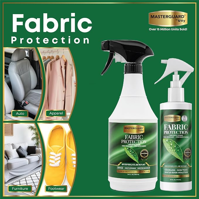 MASTERGUARD Fabric Protection Spray – Ultimate Weather & Guest Protection for Furniture & Shoes Against Spills, Stains & Pet Accidents – Premium Quality, Made in USA