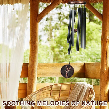 Wind Chimes for Outside, Vintage Angel Deep Tone Wind Chime Outdoor Clearance, Memorial/Festivals/Birthday Gift for Mom Dad Women Grandma, Home Garden Patio Decor (34" Angel)