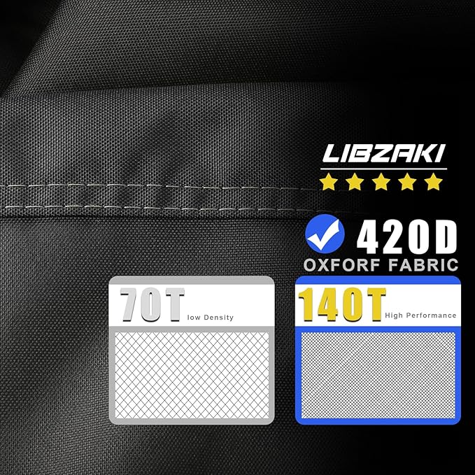 LIBZAKI Grill Cover 420D Waterproof, Weather Resistant, Rip-Proof, Anti-UV, Fade Resistant,Gas Grill Cover for Weber,Char Broil,Nexgrill Grills, etc.64 inches-Fuchsia/Gray